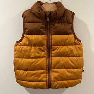 GAP Kids Brown and Orange Puffer Vest